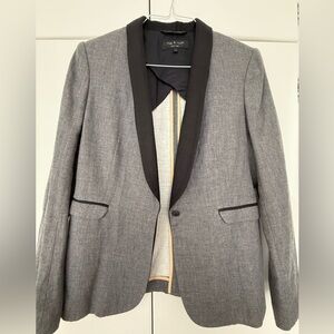 Rag & Bone Gray and Black Tuxedo Blazer